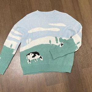 Cow over sized sweater